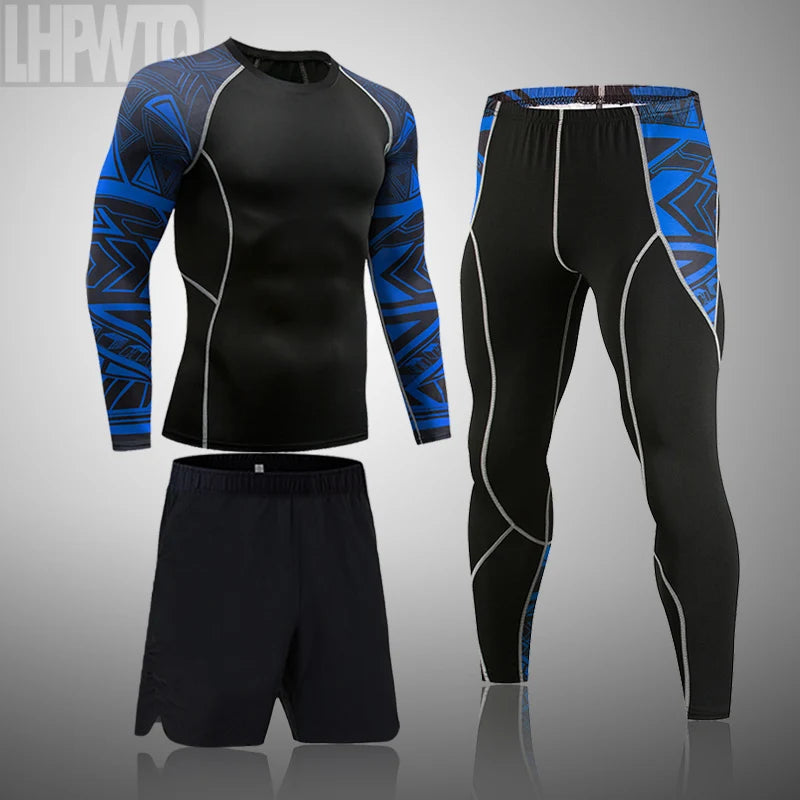 Men's Sports Suit MMA rashgard male Quick drying Sportswear in USA