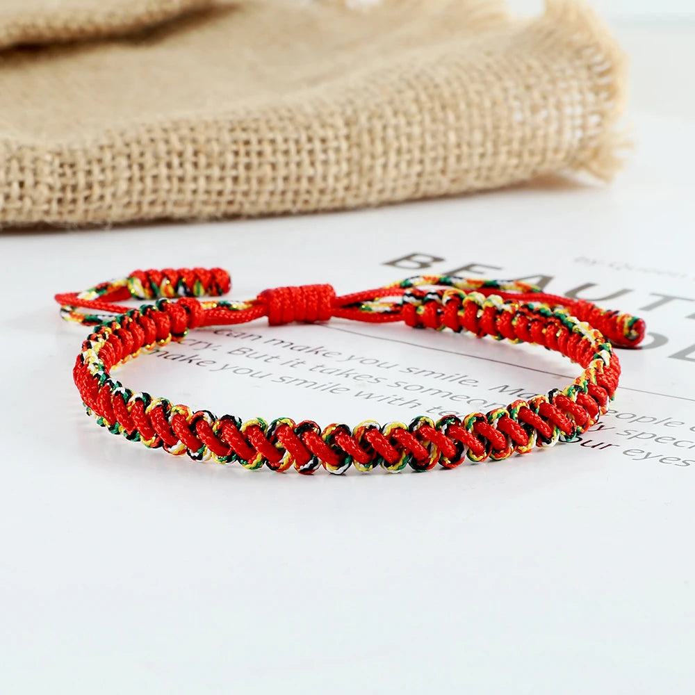 Handmade Braided Bracelets Tibetan Buddhist Lucky in USA.