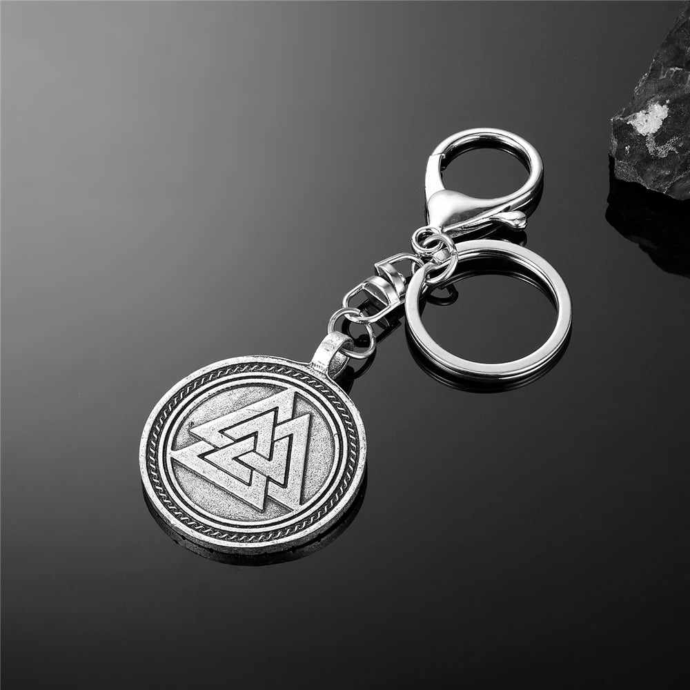 Viking Runes Valknut Pendant Mens Slavic Stainless Steel Necklaces in USA