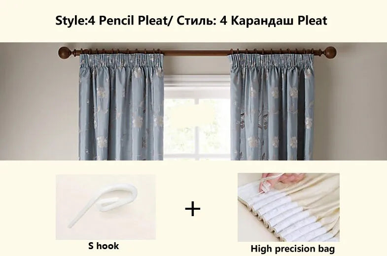 European Luxury Embroidered Curtains Living Room Curtains in USA