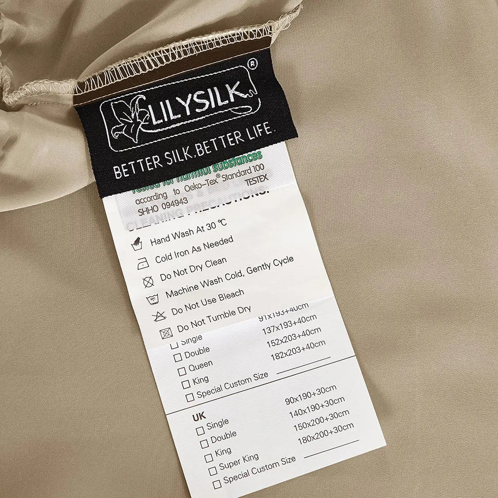 LILYSILK Silk Fitted Sheet deep Pure Mulberry Silk momme in USA