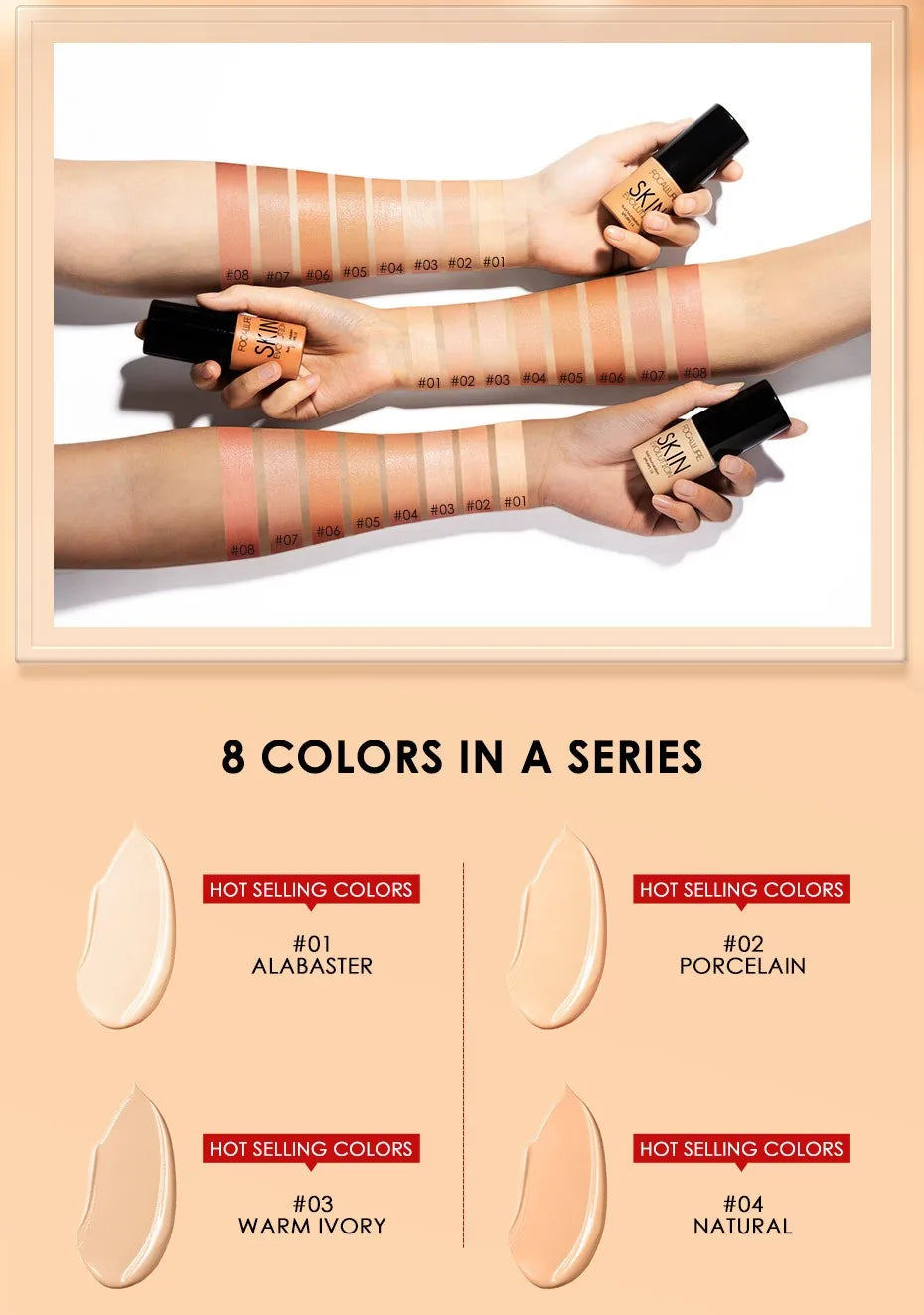 FOCALLURE Waterproof Matte Face Liquid Foundation in USA