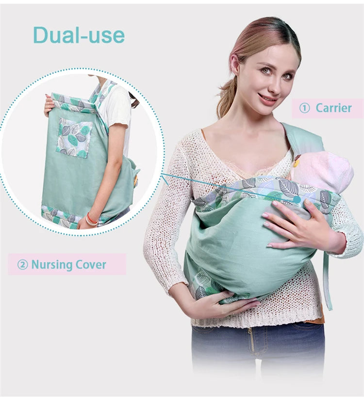 Baby Wrap Newborn Sling Dual Use Infant Nursing Cover Carrier in USA