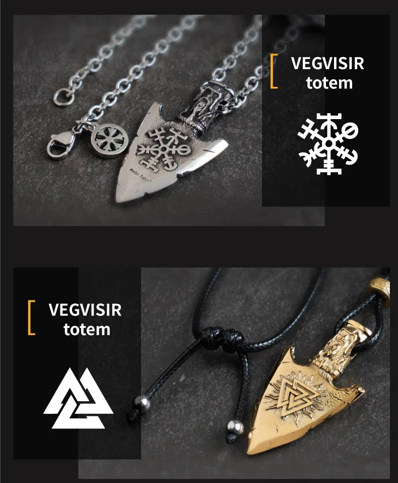 Nordic Viking valknut neckla men Gold Color in USA