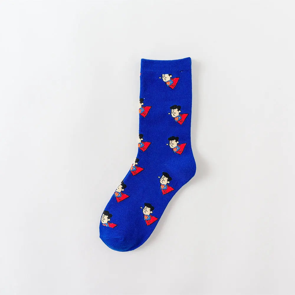 Cotton Colorful Van Gogh Retro Oil Painting Men Socks in USA