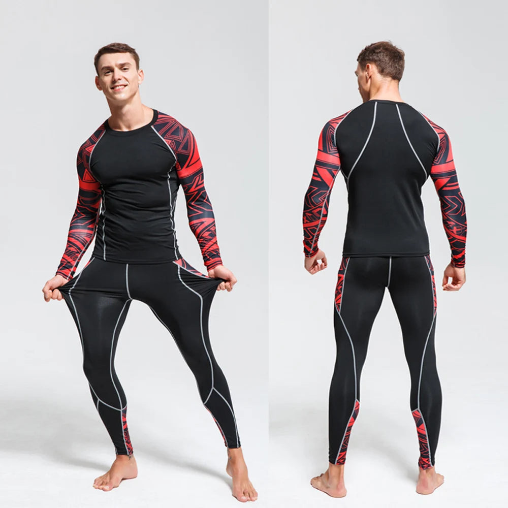 Men's Sports Suit MMA rashgard male Quick drying Sportswear in USA