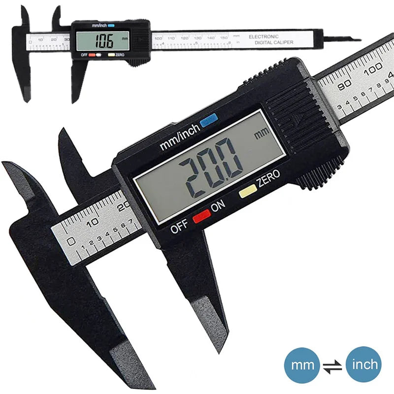 150mm 100mm Electronic Digital Caliper Carbon Fiber Dial Vernier Calip