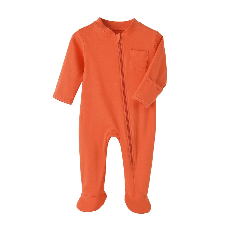 Cotton Newborn Baby Clothes Solid Color Jumpsuit in USA