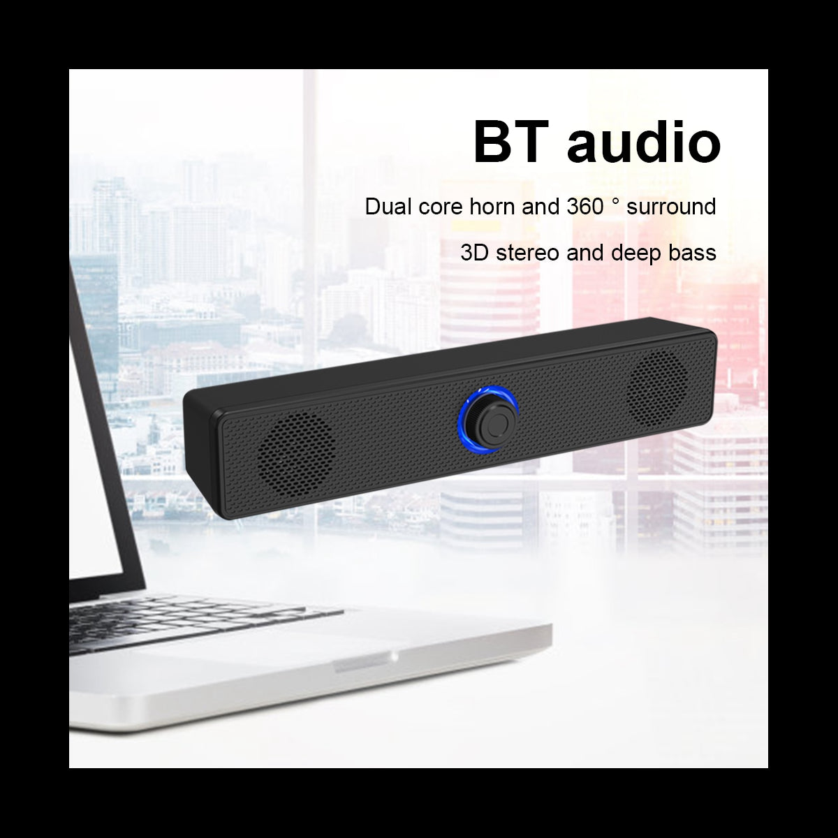 USB Powered Soundbar Bluetooth Speaker 4D Surround in USA.