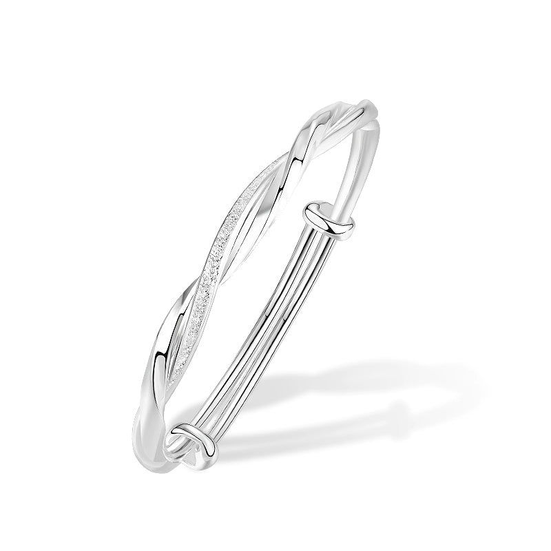 Mobius Strip Sterling Silver Bracelet Women Solid Pure Silver in USA.