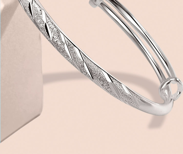 Mobius Strip Sterling Silver Bracelet Women Solid Pure Silver in USA.