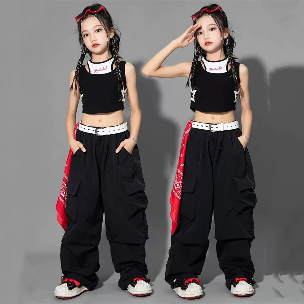 Kids Hip Hop Joggers Pants Girls Cargo Pants Teenage in USA