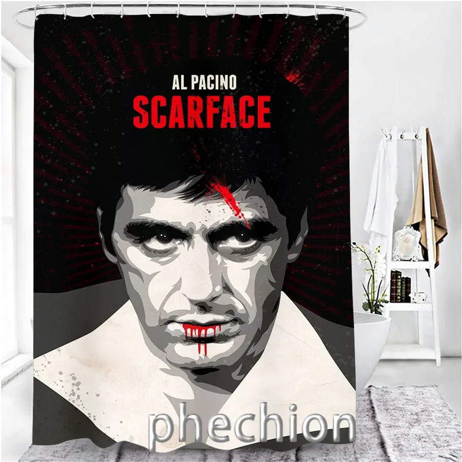 3D Print Scarface Shower Curtain Waterproof Bathroom Curtain in USA.