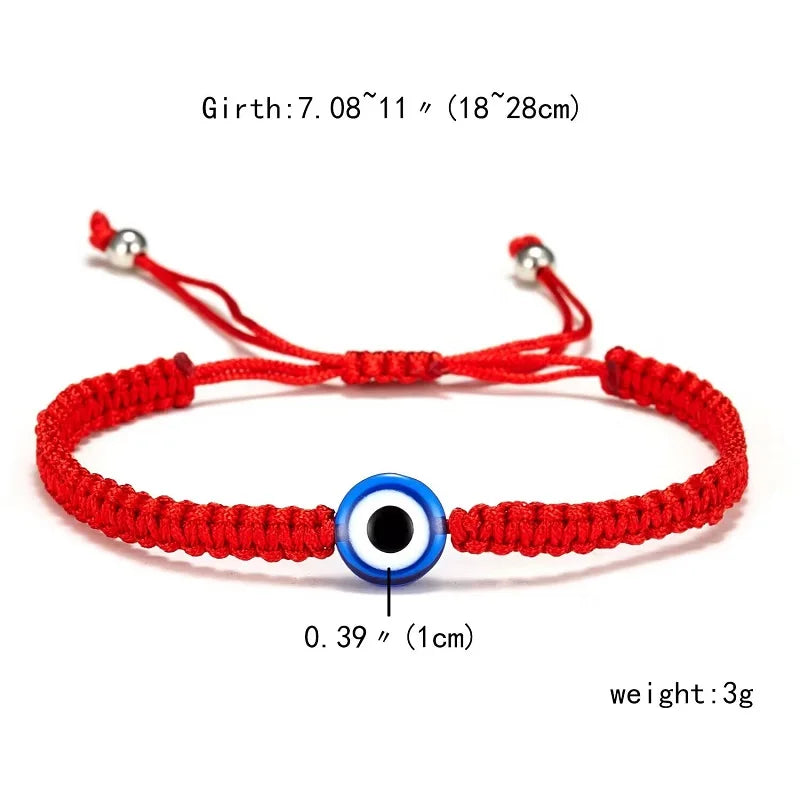 Classic Red String Bracelets Turkish Evil Eye Braided Rope in USA.