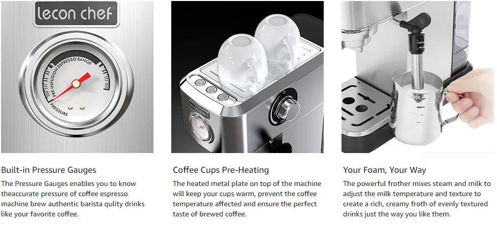 Espresso Machine Bar Coffee Machine Steam Milk IN USA.