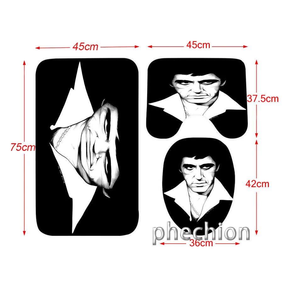 3D Print Scarface Shower Curtain Waterproof Bathroom Curtain in USA.