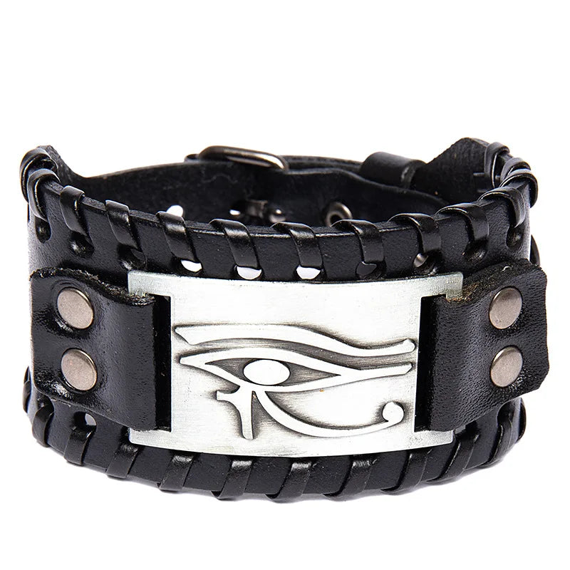 Leather Pirate Compass Bracelet Men's Bracelet in USA