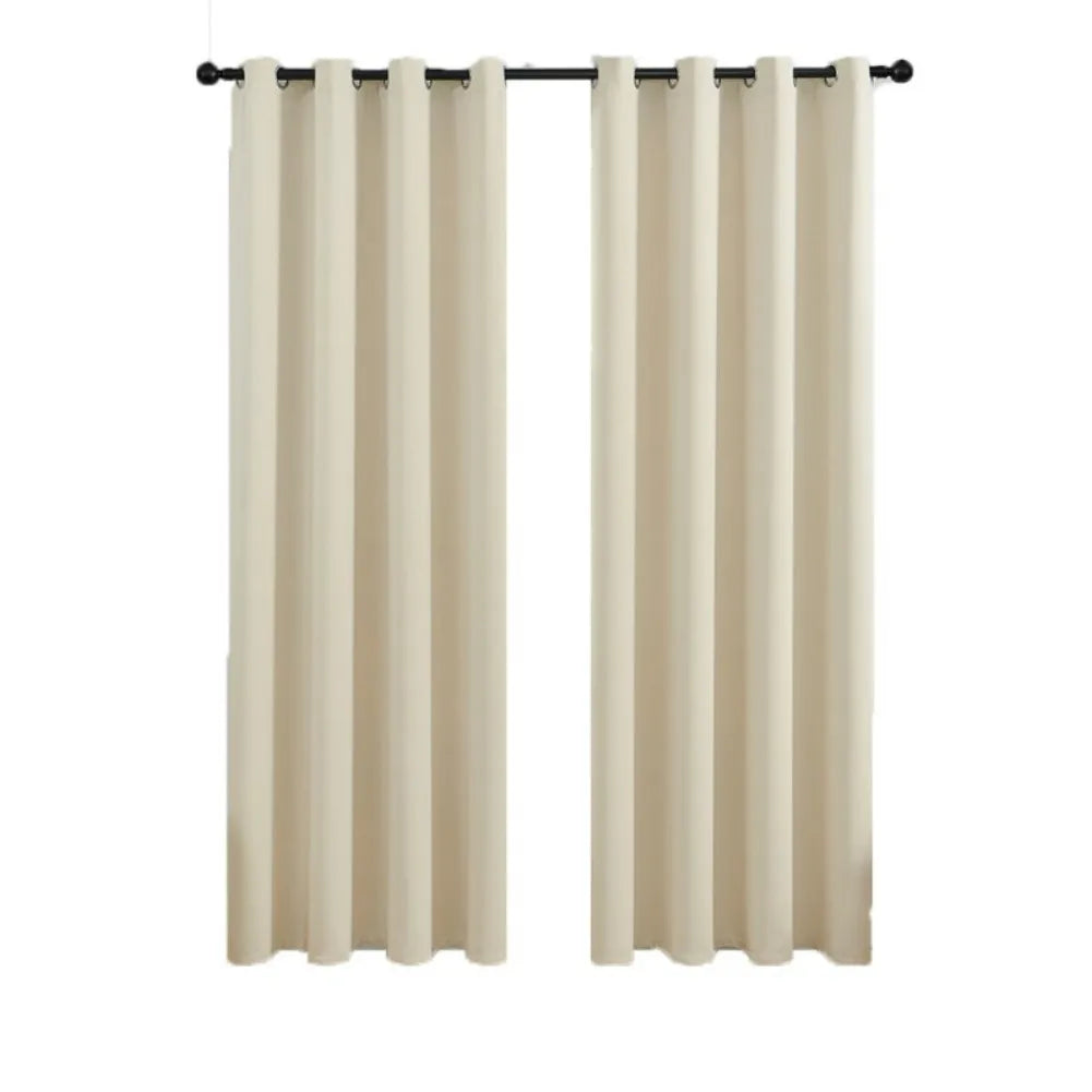 Thickened Blackout Curtains A Pair Push Pull Rings in USA