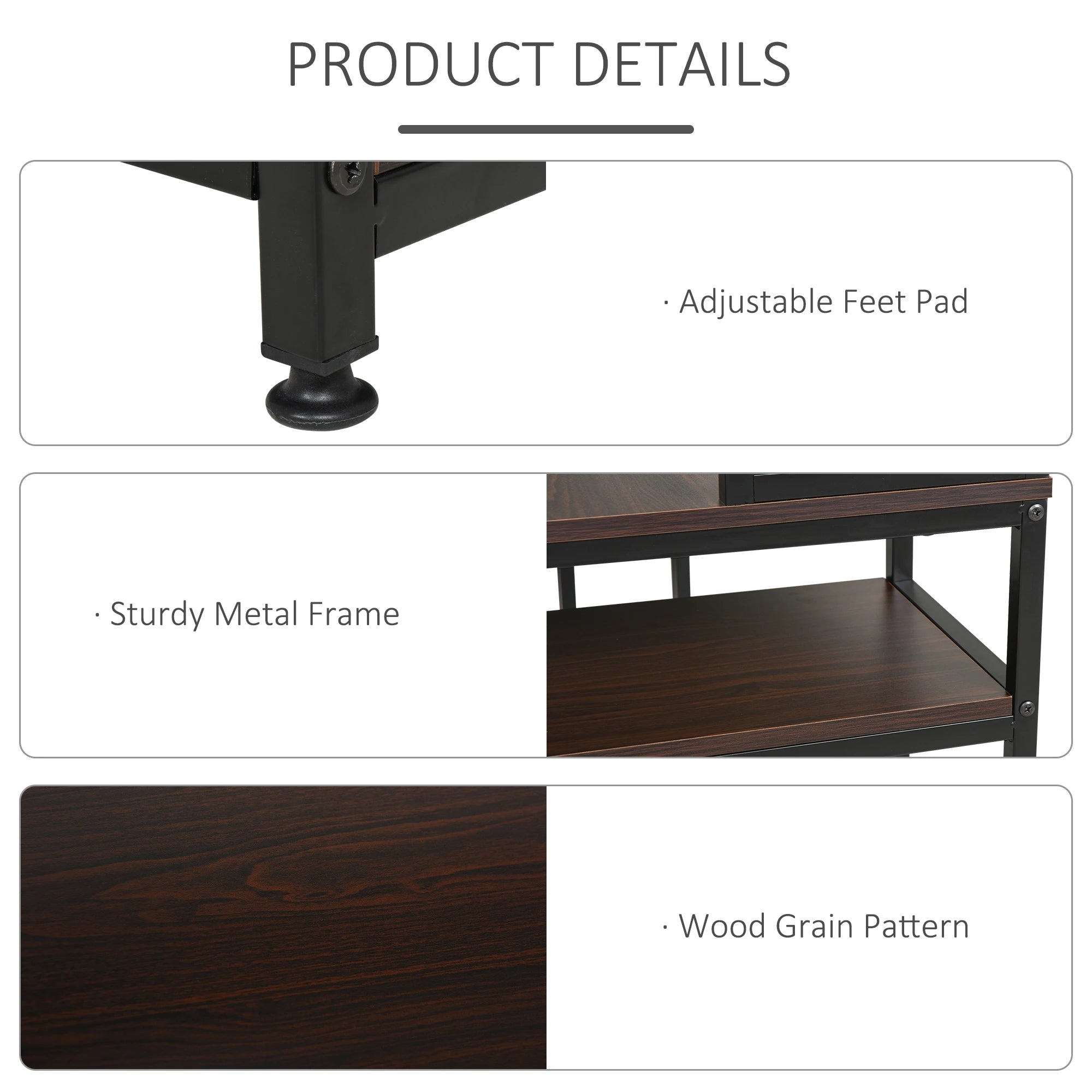 Modern MDF Computer Office Desk with Storage Shelf IN USA.