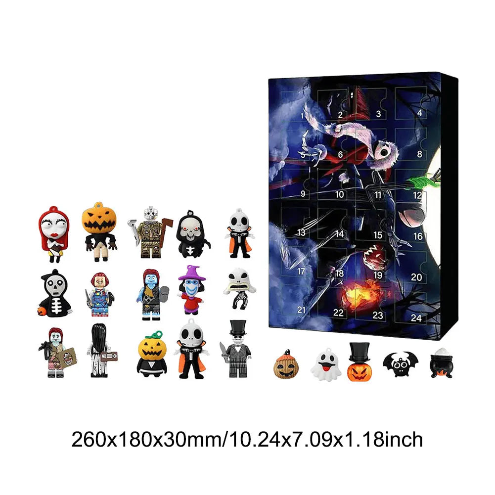 2024 Halloween Horror Figures Advent Calendar with 24Pcs Collectible D