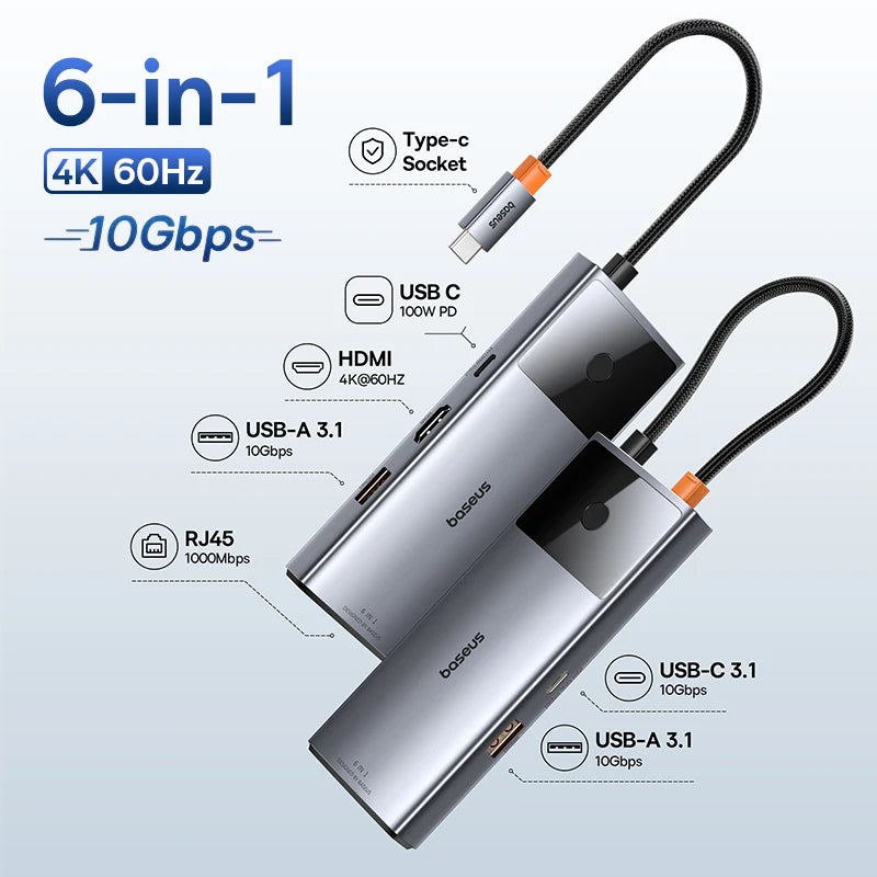 Baseus USB Hub Type C to HDMI-compatible USB IN USA.