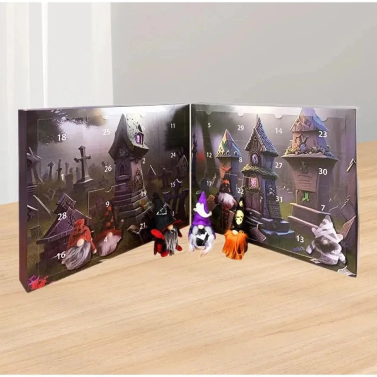 Halloween Advent Calendar Table Decoration Holiday Home Decoration Puz