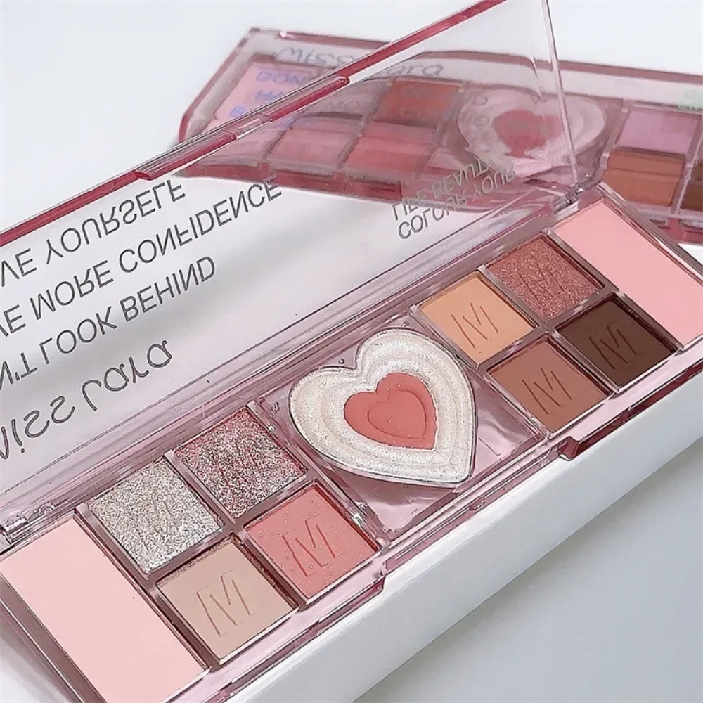 Love Heart Pink Eyeshadow Palette Natural Cool Tone in USA