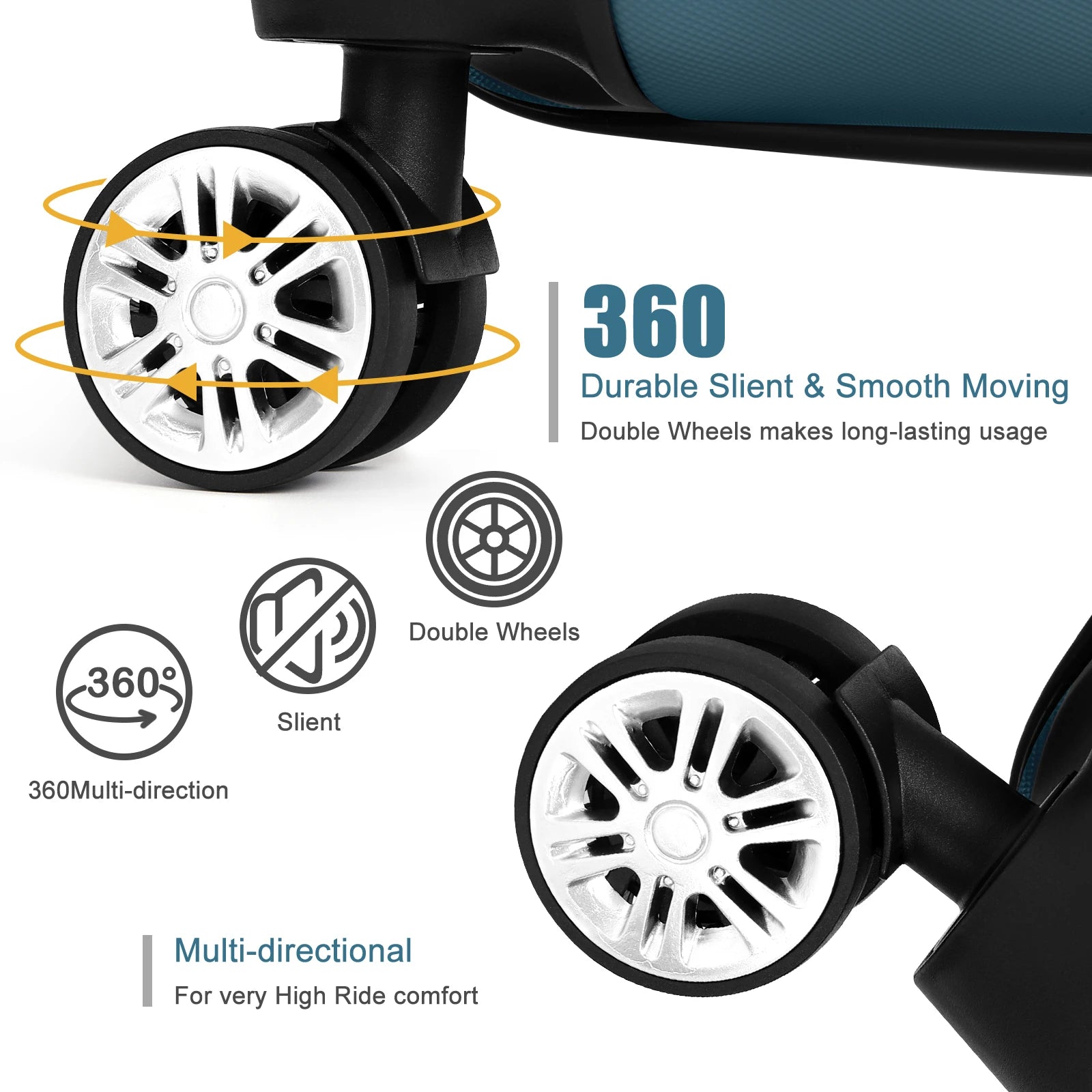 Suitcase set Spinner Wheel Large Capacity Family Travel Luggage in USA