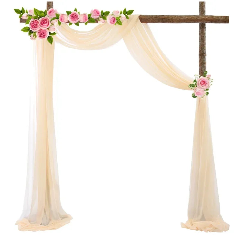 White Wedding Arch Draping Fabric Chiffon Fabric Drape in USA