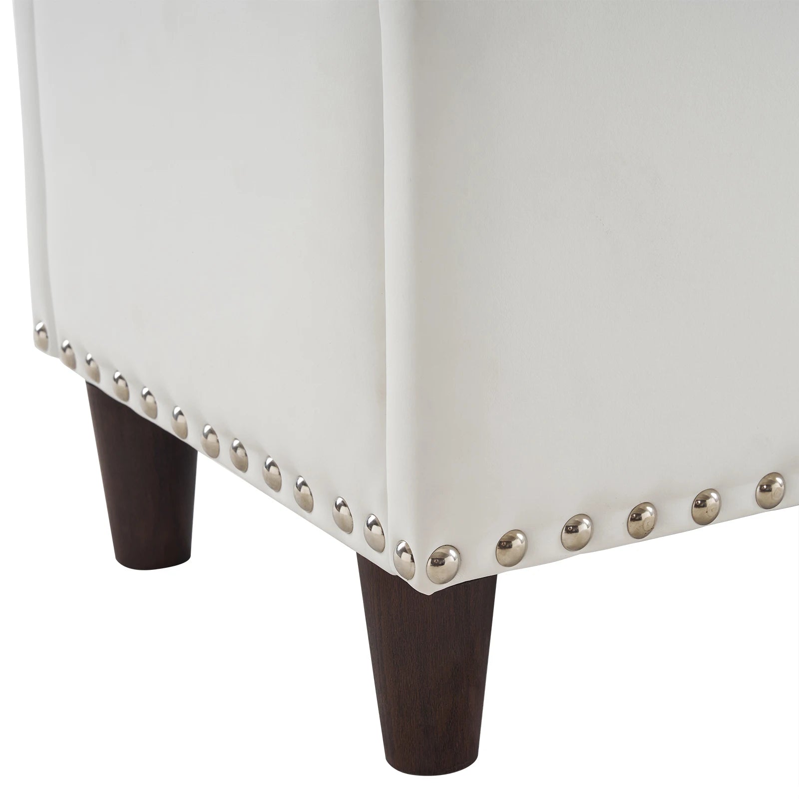 Storage Copper Nails Bedside Stool Footstool Off-White IN USA.