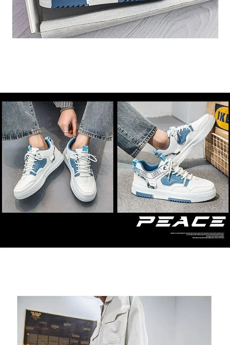 Men's shoes 2024 summer new breathable white shoes men's trendy and ve