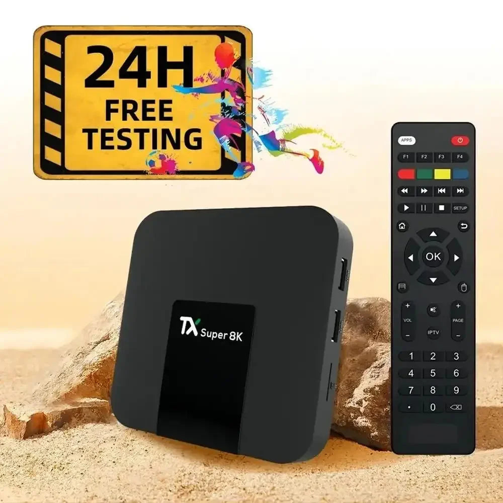 Arabic TV Box Android TX Super 8k Plug and Play 4K HD in USA.