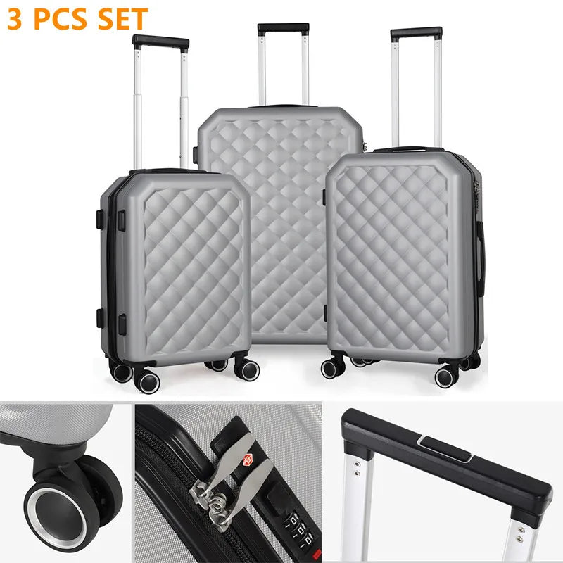 Luggage Set Softside Travel Suitcase Spinner Wheels in USA