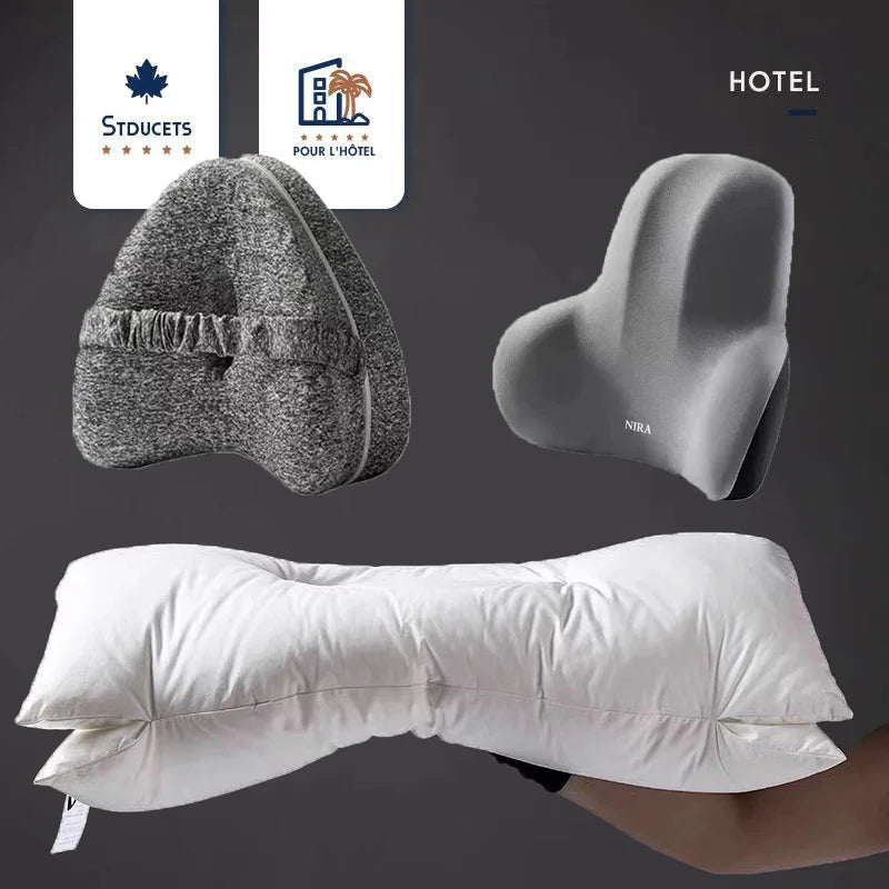 1PCS Pillows Soft Feather Velvet Neck Pain Relief Help Sleep in USA