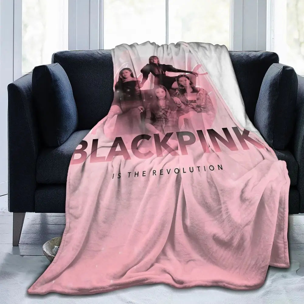 Music Idol Black-Pinks Girl Blankets Flannel All Season in USA