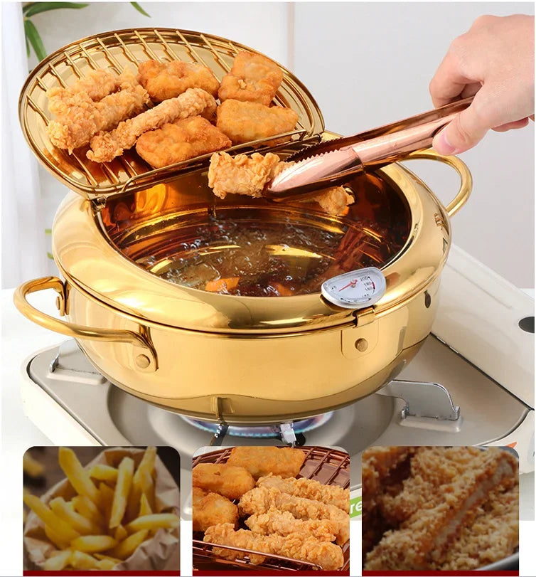 Stainless Steel Pan ,Tempura Fryer Pan, cookware in USA.