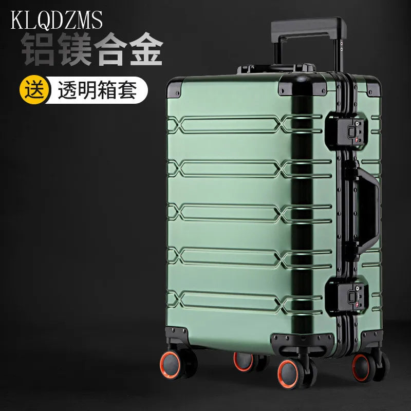 Aluminium Suitcases Wheeled Trolleys Business Trip in USA