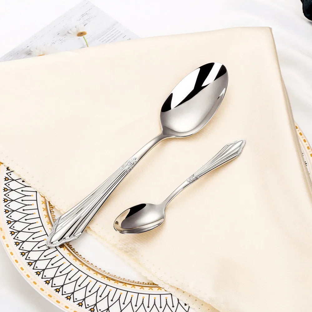 PCS Luxury Gold Plated Flatware Set Dishwasher Safe