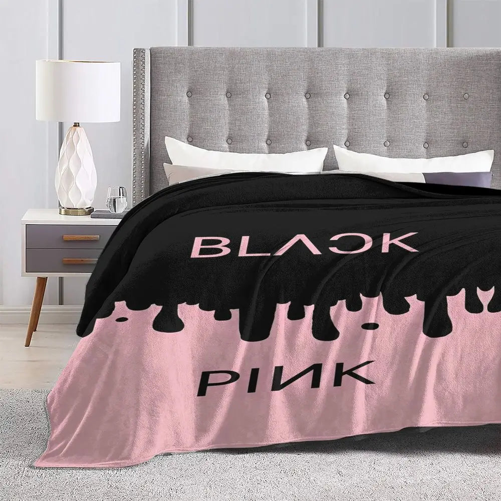 Music Idol Black-Pinks Girl Blankets Flannel All Season in USA