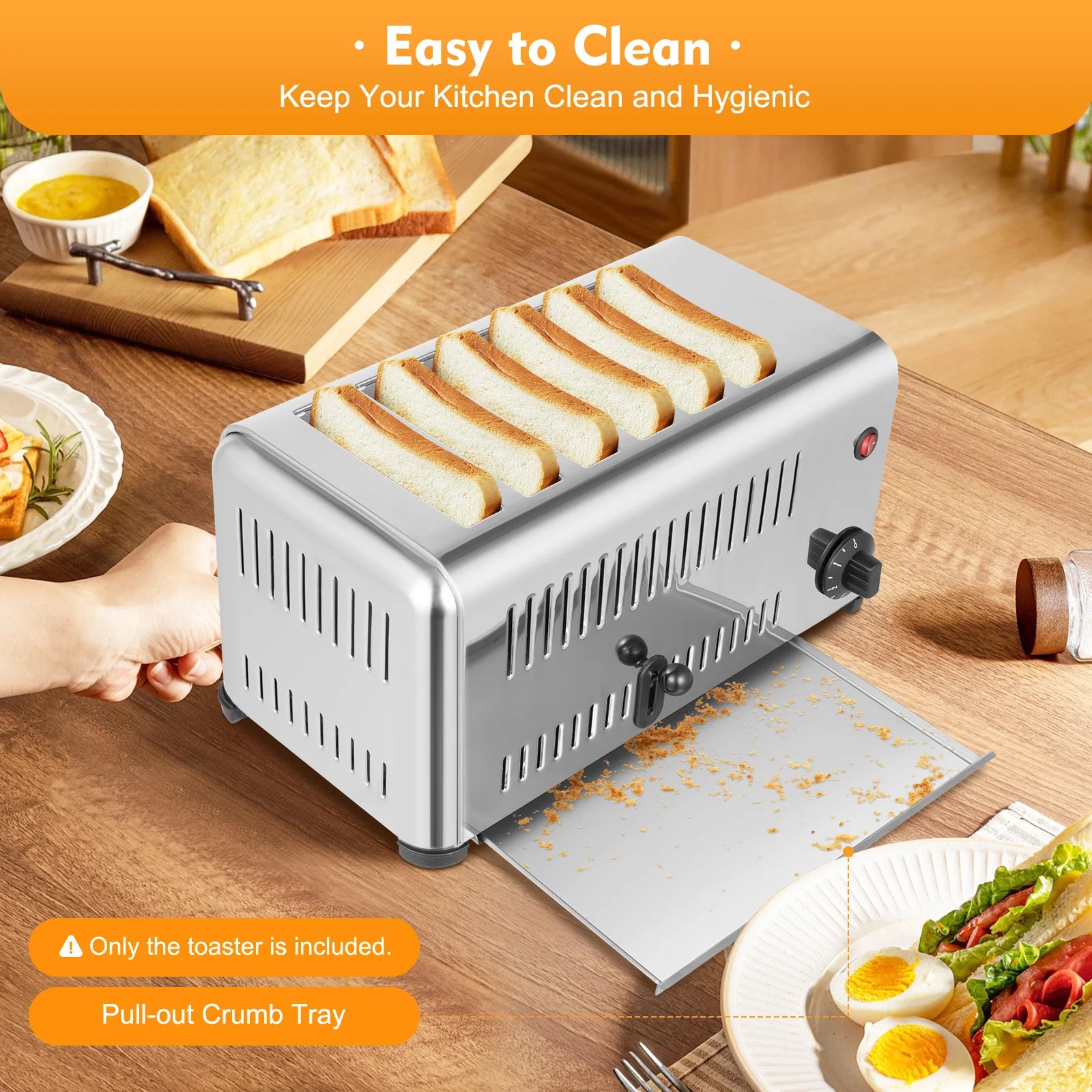 Commercial Toaster Slices Stainless Steel Pop-Up Electric in USA.