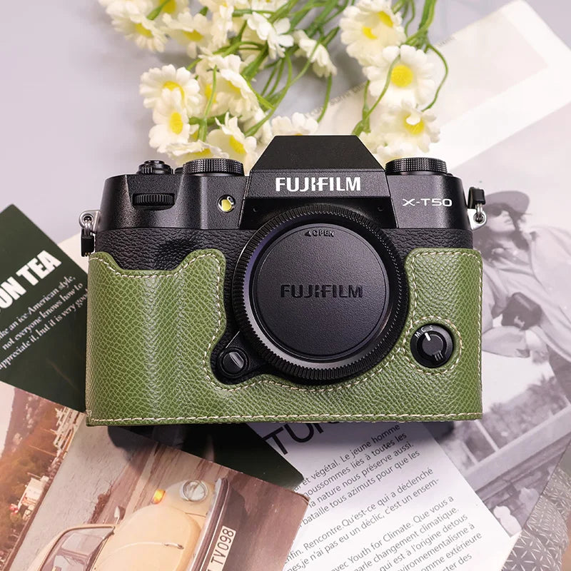 Suitable for Fuji X-T50 camera leather base micro single retro in USA.