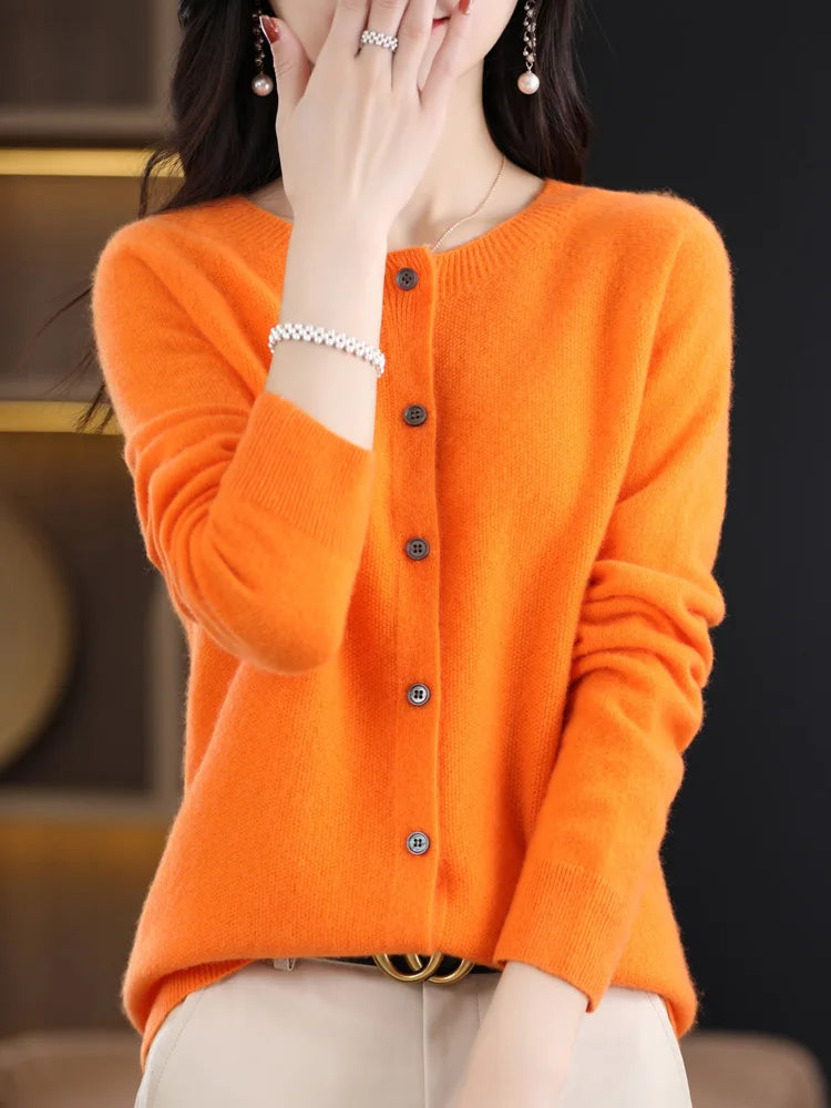 Merino Wool Sweaters Cashmere Cardigan Spring Autumn in USA