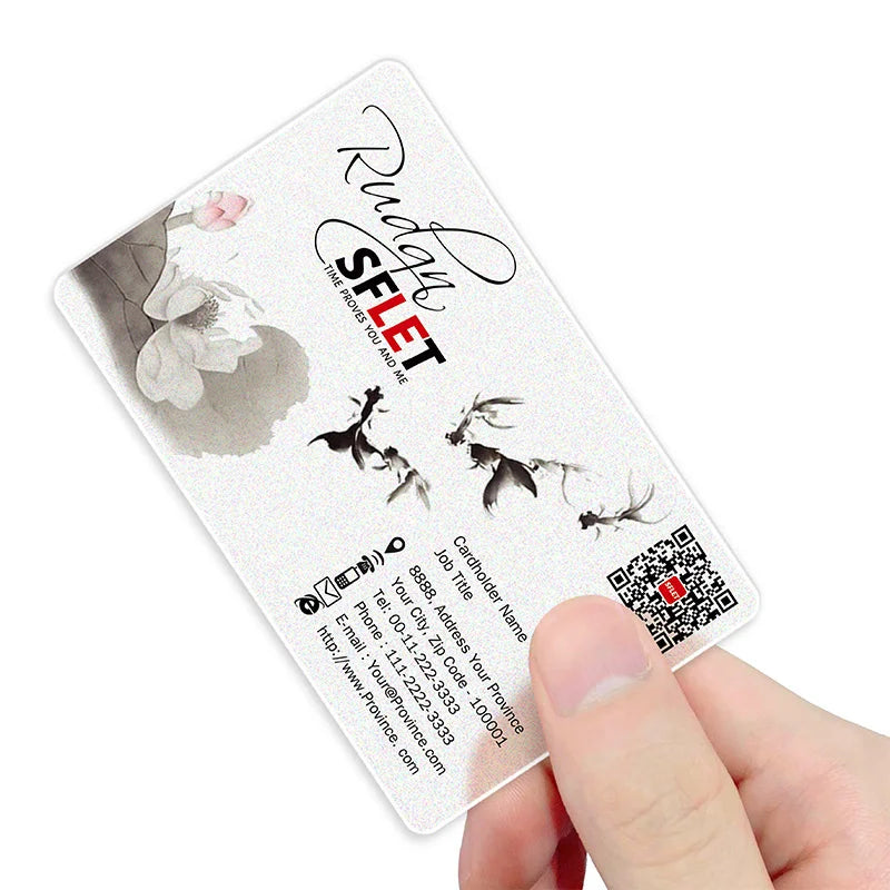 Custom Business Cards Clear Visit Card Waterproof in USA