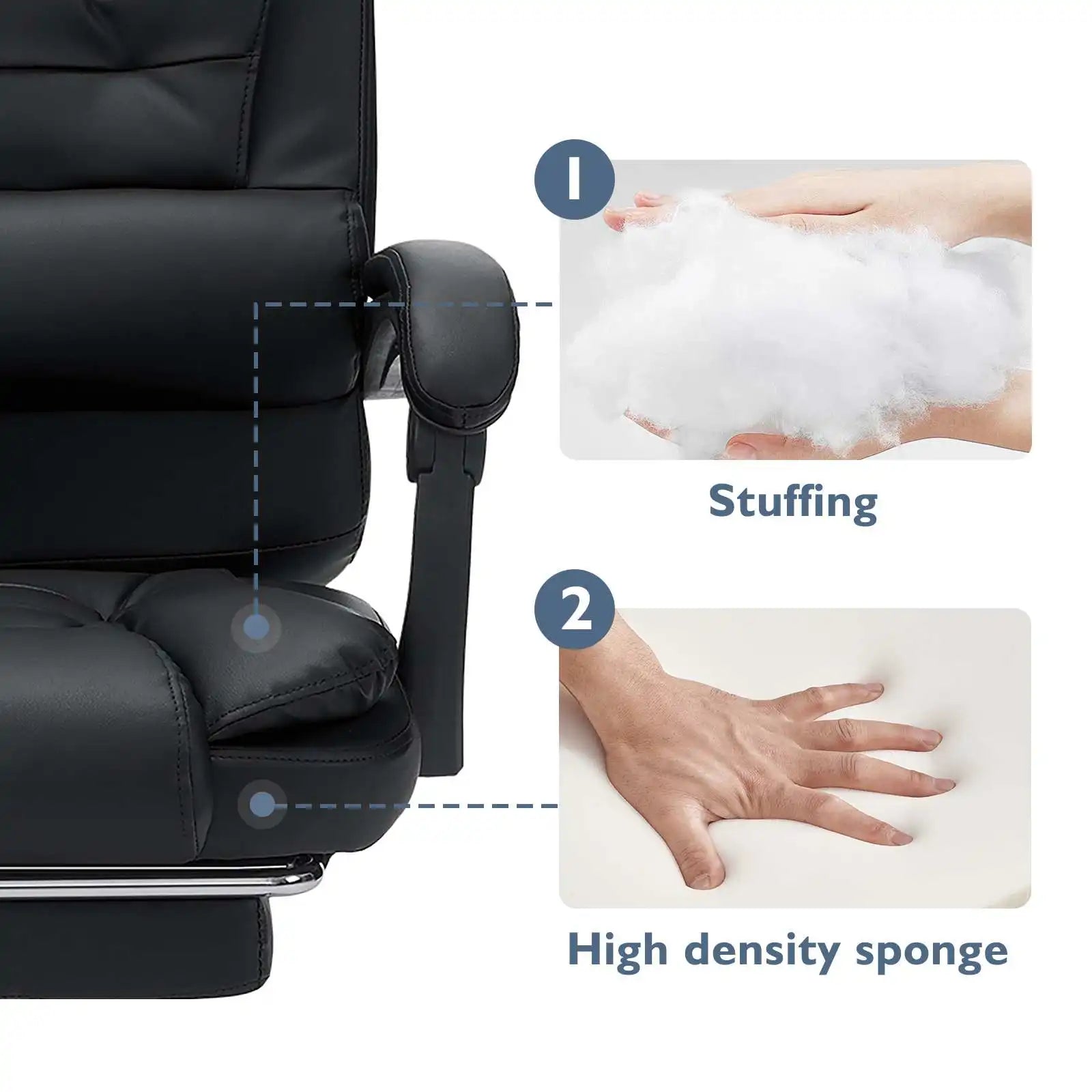 Executive Office Chair Massage High Back Leather Office Chair in USA.