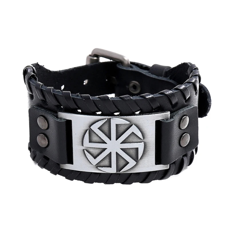 Leather Pirate Compass Bracelet Men's Bracelet in USA