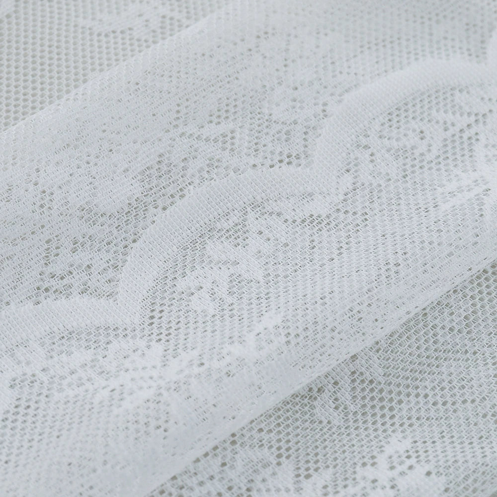 European White Lace Curtain Voile Window Treatments IN USA.