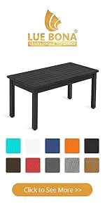 Outdoor Coffee Table Rectangle, HDPS Patio Coffee Tables IN USA.