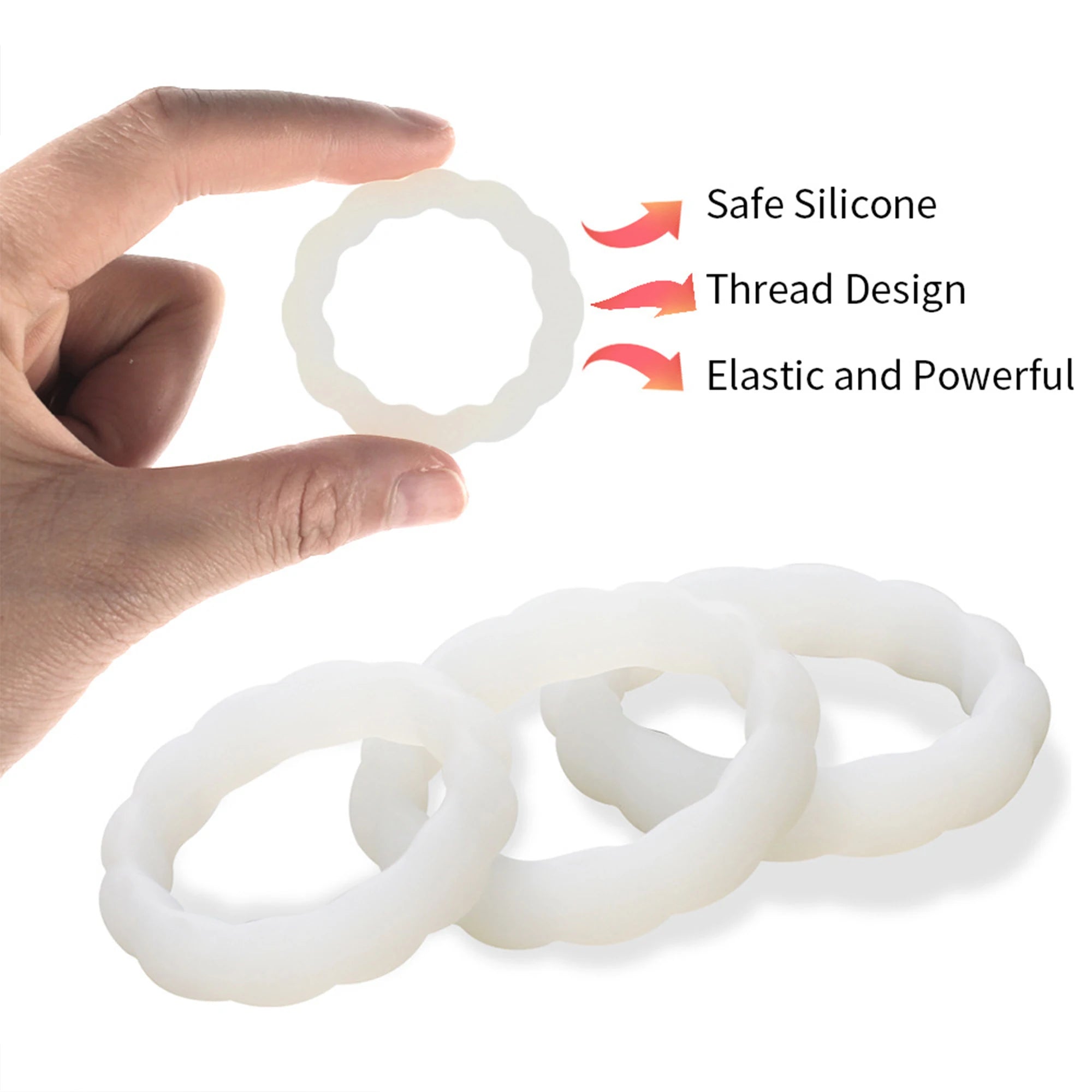 Male Luminous Penis Rings Smooth Silicone Delay in USA