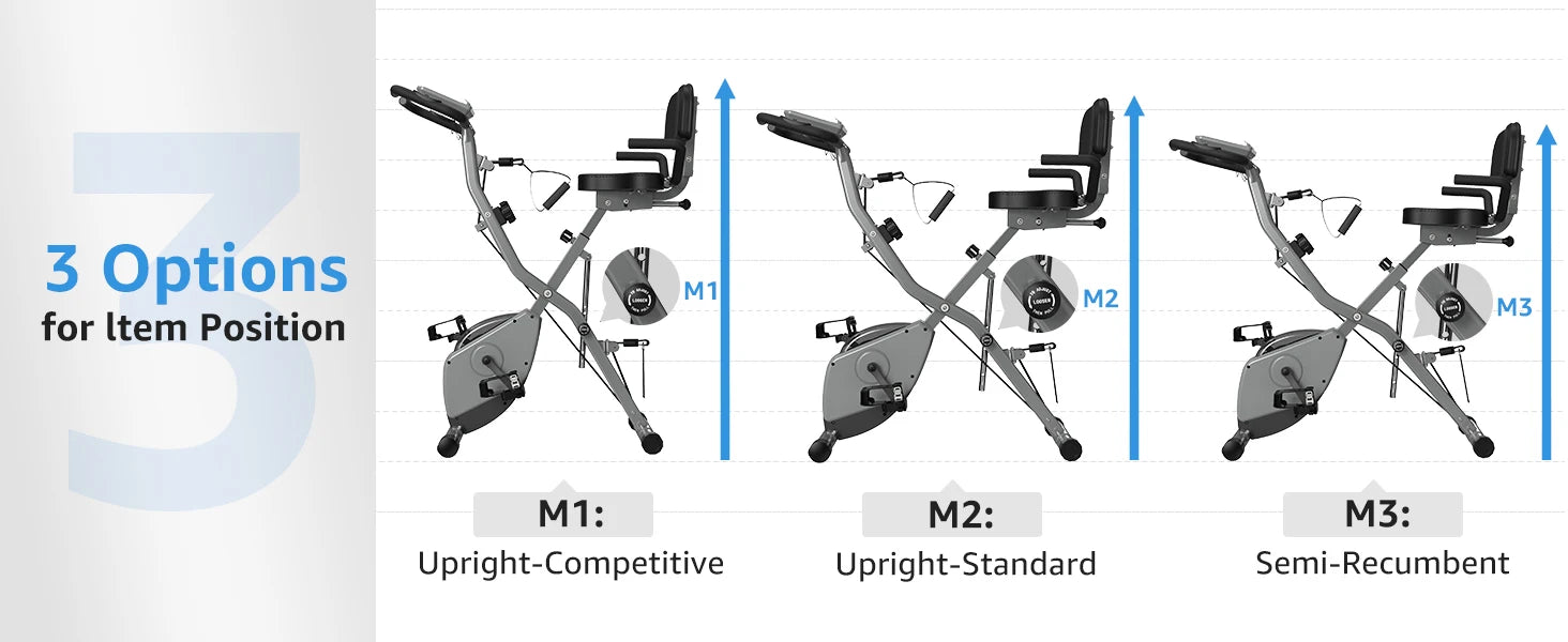 Exercise Bike Seniors, Foldable Stationary Bike Magnetic Resistance in USA