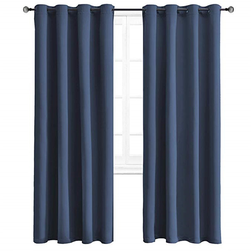 Black Blackout Thermal Insulated Curtains Living Room Bedroom in USA